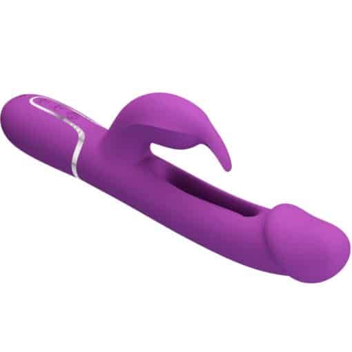 PRETTY LOVE – KAMPAS VIBRADOR RABBIT MULTIFUNCIÓN 3 EN 1 MORADO - intimamenities.com