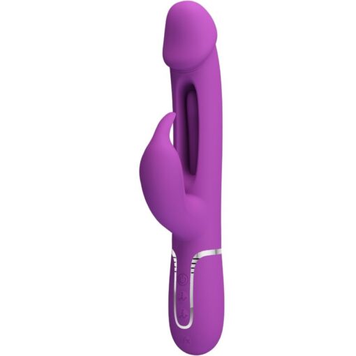 PRETTY LOVE – KAMPAS VIBRADOR RABBIT MULTIFUNCIÓN 3 EN 1 MORADO - intimamenities.com