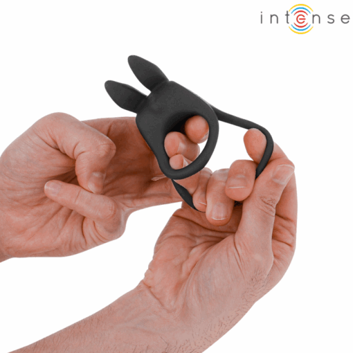 INTENSE – SAM ANILLO DOBLE VIBRADOR PENE 10 VIBRACIONES NEGRO - intimamenities.com