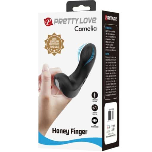 PRETTY LOVE - CAMELIA VIBRADOR DE DEDO 7 VIBRACIONES NEGRO - Imagen 8