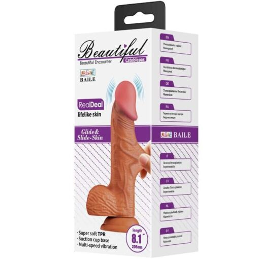 BAILE - CATOBLEPAS VIBRADOR REALÍSTICO 20.6 CM NATURAL CONTROL REMOTO - Imagen 8