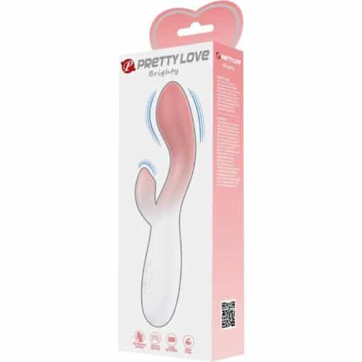 PRETTY LOVE – BRIGHTY VIBRADOR PUNTO G + ESTIMULADOR CLÍTORIS 30 VIBRACIONES ROSA - intimamenities.com