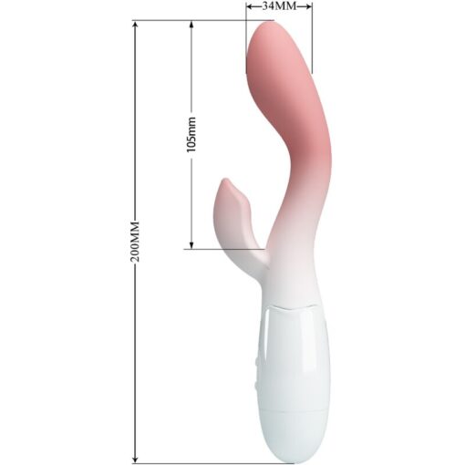 PRETTY LOVE – BRIGHTY VIBRADOR PUNTO G + ESTIMULADOR CLÍTORIS 30 VIBRACIONES ROSA - intimamenities.com