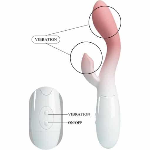 PRETTY LOVE – BRIGHTY VIBRADOR PUNTO G + ESTIMULADOR CLÍTORIS 30 VIBRACIONES ROSA - intimamenities.com