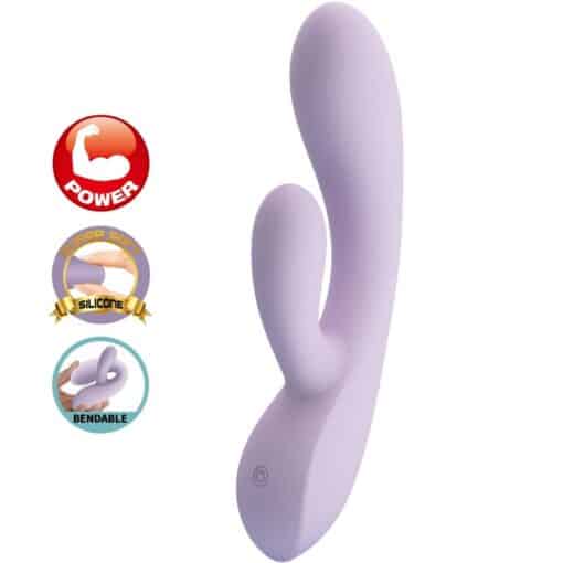 PRETTY LOVE – ROSOLYN VIBRADOR RABBIT 10 VIBRACIONES MORADO - intimamenities.com