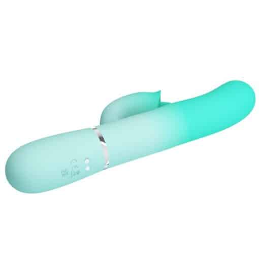 PRETTY LOVE – GIGI VIBRADOR RABBIT MULTIFUNCIÓN VERDE AGUA - intimamenities.com