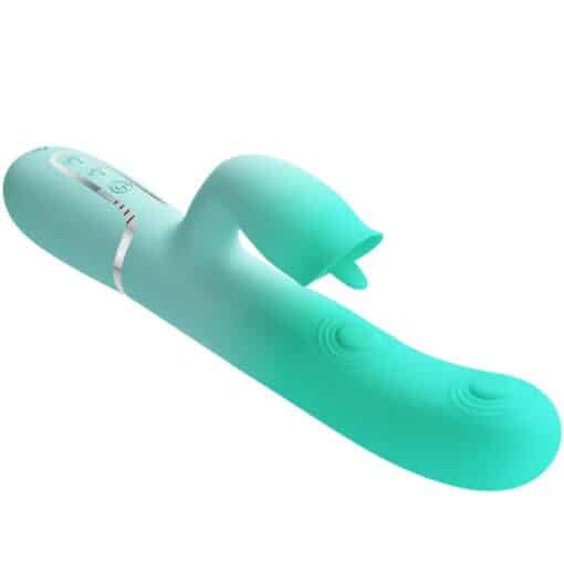 PRETTY LOVE – GIGI VIBRADOR RABBIT MULTIFUNCIÓN VERDE AGUA - intimamenities.com