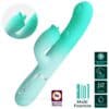 PRETTY LOVE – GIGI VIBRADOR RABBIT MULTIFUNCIÓN VERDE AGUA - intimamenities.com