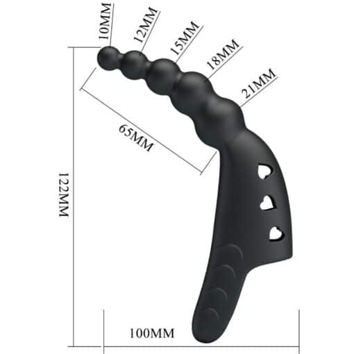 PRETTY LOVE - JORDIN VIBRADOR DE DEDO 10 VIBRACIONES NEGRO - Imagen 7