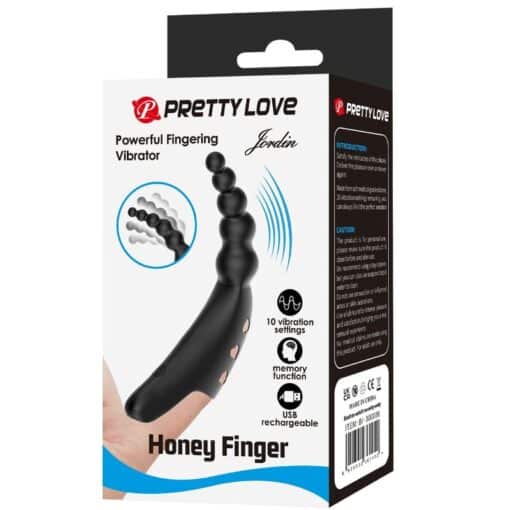 PRETTY LOVE - JORDIN VIBRADOR DE DEDO 10 VIBRACIONES NEGRO - Imagen 10