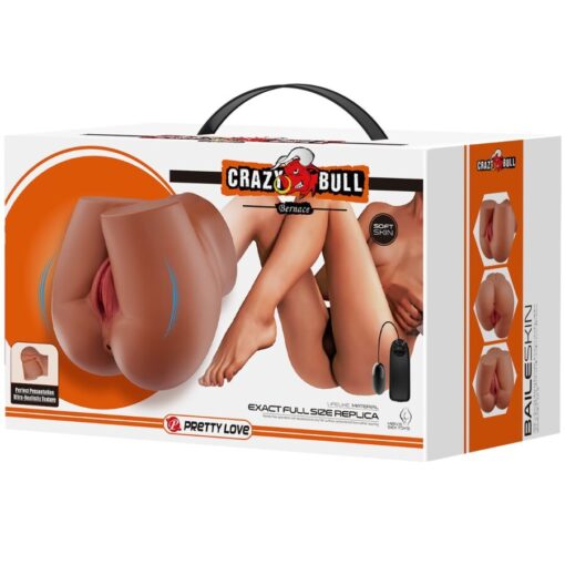 CRAZY BULL - BERNACE TRASERO VIBRADOR CON VAGINA Y ANO REALÍSTICO NATURAL CONTROL REMOTO - Imagen 12