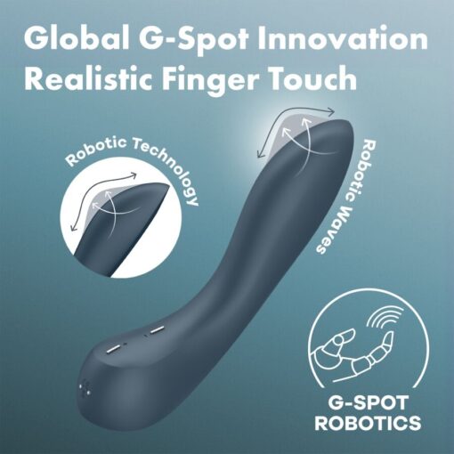 SATISFYER – G-SPOT WAVE 4 VIBRADOR 12 PROGRAMAS DE VIBRACIÓN GRIS OSCURO - intimamenities.com
