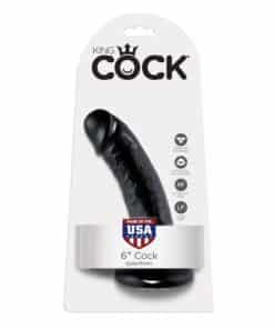 KING COCK - 6" PENE NEGRO 15.2 CM