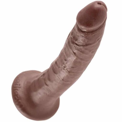 KING COCK - 7 PENE COLOR CHOCOLATE 17.8 CM - Imagen 4