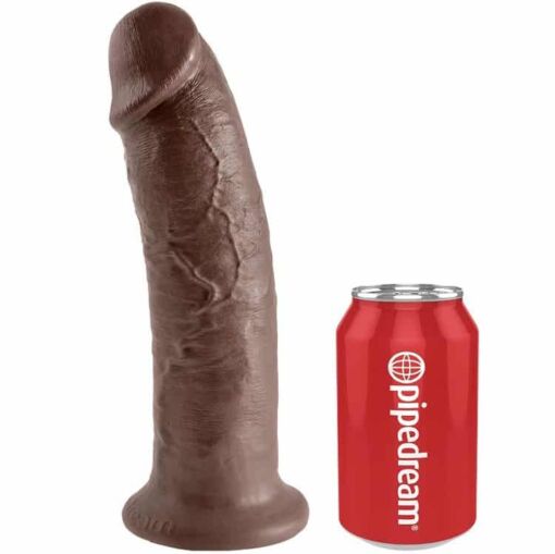 KING COCK - 10 PENE MARRÓN 25.4 CM - Imagen 3