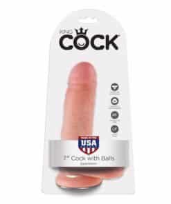 KING COCK - 7 PENE REALÍSTICO NATURAL 17.8 CM