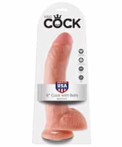 KING COCK - 9 PENE REALÍSTICO NATURAL 22.9 CM