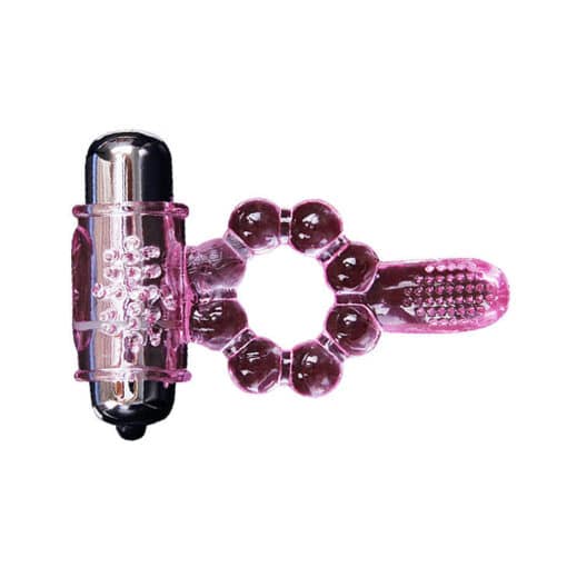 BAILE – ANILLO SILICONA 10 RITMOS LENGUA CON VIBRACIÓN ROSA - intimamenities.com