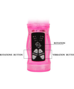 BAILE – MINI ROTADOR RABBIT ROSA SUPERESTIMULADOR - intimamenities.com