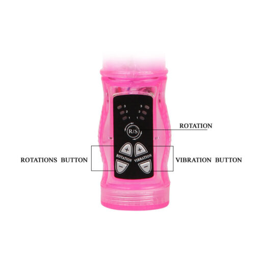 BAILE – MINI ROTADOR RABBIT ROSA SUPERESTIMULADOR - intimamenities.com