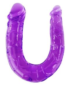 BAILE - DILDO DOBLE EN GELATINA FLEXIBLE LILA