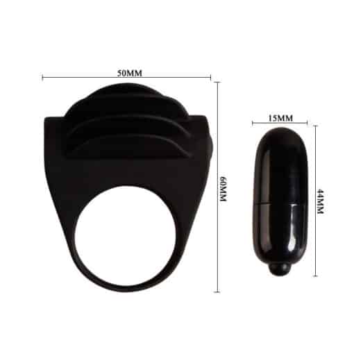PRETTY LOVE – CHESTER ANILLO VIBRADOR NEGRO - intimamenities.com
