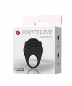 PRETTY LOVE – CHESTER ANILLO VIBRADOR NEGRO - intimamenities.com