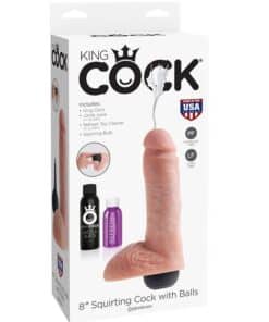 KING COCK - PENE REALÍSTICO EYACULADOR NATURAL 20.32 CM