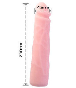 BAILE - DILDO SILICONA TACTO PIEL REALÍSTICO 23 CM