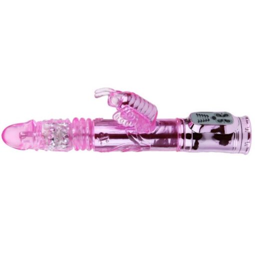 BAILE – VIBRADOR RECARGABLE CON ROTACION Y ESTIMULADOR THROBBING BUTTERF - intimamenities.com