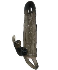 BAILE - BRAVE MAN FUNDA REALISTICA PENE CON RABBIT 16.5 CM NEGRO