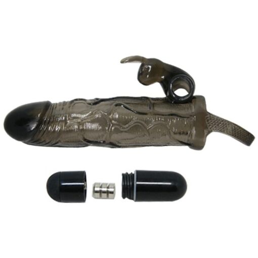 BAILE - BRAVE MAN FUNDA REALISTICA PENE CON RABBIT 16.5 CM NEGRO - Imagen 7