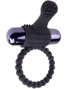 FANTASY C-RINGZ – ANILLO VIBRADOR DE SILICONA NEGRO - intimamenities.com