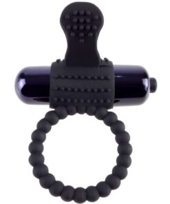 FANTASY C-RINGZ – ANILLO VIBRADOR DE SILICONA NEGRO - intimamenities.com