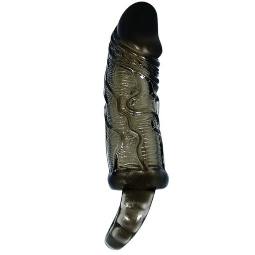 BAILE - FUNDA EXTENSORA PENE CON STRAP PARA TESTÍCULOS NEGRO 13.5 CM - Imagen 2