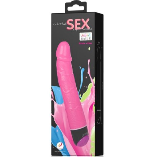 BAILE - COLORFUL SEX VIBRADOR REALÍSTICO ROSA 23 CM - Imagen 7