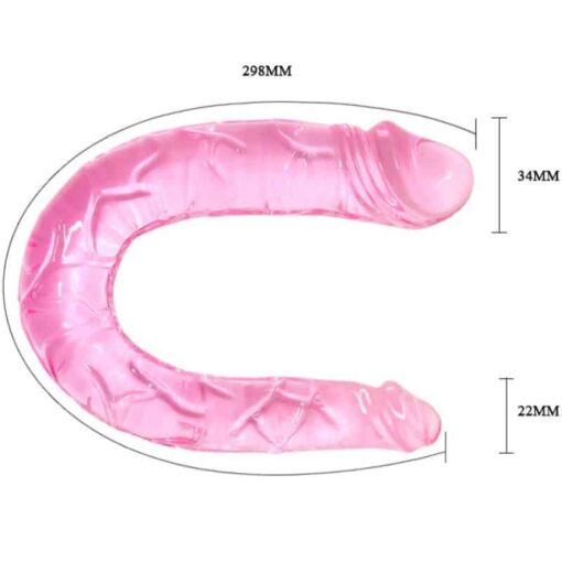 BAILE - DOUBLE DONG DILDO DOBLE ROSA - Imagen 4