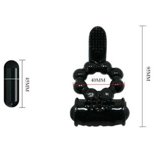 BAILE – SWEET RING ANILLO CON DOBLE ESTIMULADOR - intimamenities.com