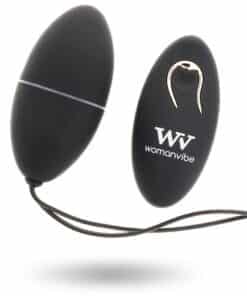 WOMANVIBE - ALSAN HUEVO CONTROL REMOTO NEGRO SILICONA NEGRO