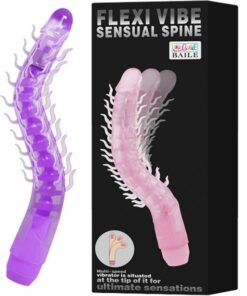 BAILE – FLEXI VIBE SENSUAL SPINE BENDABLE VIBRATING DILDO LILA 23.5 CM - intimamenities.com