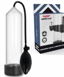 PUMP ADDICTED - BOMBA ERECCIÓN RX3 TRANSPARENTE CON VIBRADOR
