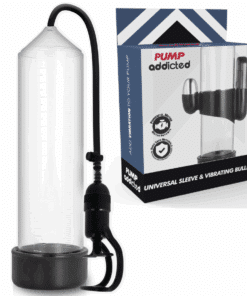 PUMP ADDICTED - BOMBA ERECCIÓN RX5 TRANSPARENTE CON VIBRADOR