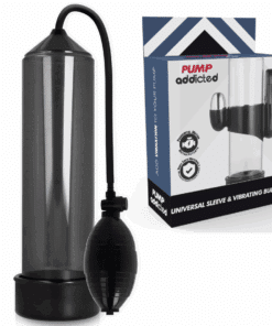 PUMP ADDICTED - BOMBA ERECCIÓN RX3 NEGRO CON VIBRADOR