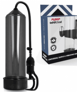 PUMP ADDICTED - BOMBA ERECCIÓN RX5 NEGRO CON VIBRADOR