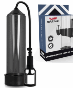 PUMP ADDICTED - BOMBA ERECCIÓN RX7 NEGRO CON VIBRADOR