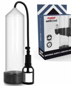 PUMP ADDICTED - BOMBA ERECCIÓN RX7 TRANSPARENTE CON VIBRADOR