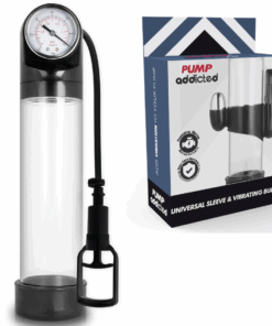 PUMP ADDICTED - BOMBA ERECCIÓN RX9 TRANSPARENTE CON VIBRADOR
