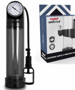PUMP ADDICTED - BOMBA ERECCIÓN RX9 NEGRO CON VIBRADOR