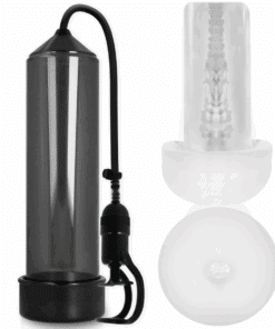 PUMP ADDICTED - BOMBA ERECCIÓN RX5 BLACK CON MASTURBADOR