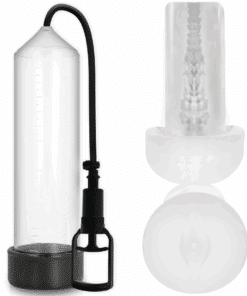 PUMP ADDICTED - BOMBA ERECCIÓN RX7 TRANSPARENTE CON MASTURBADOR
